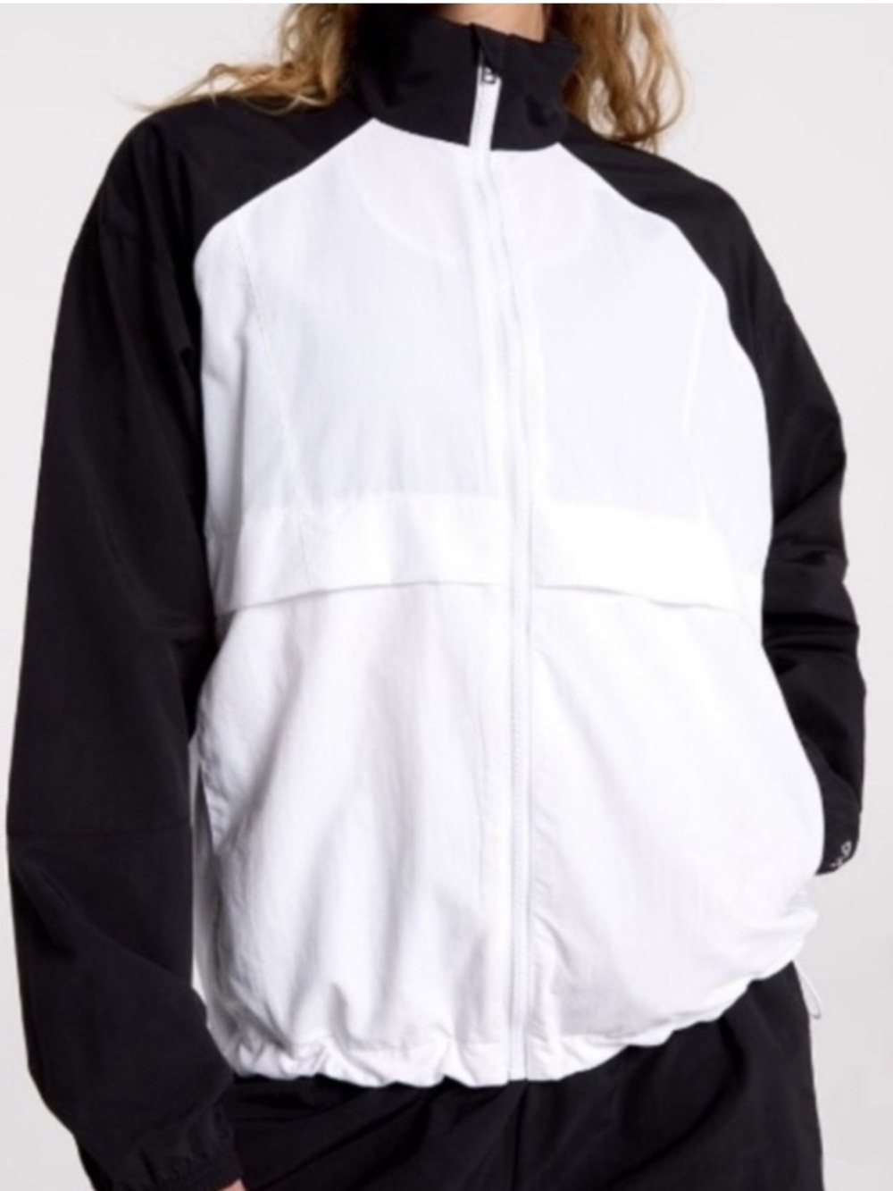 DSG Ladies Black & White Zip-Front Track Jacket
